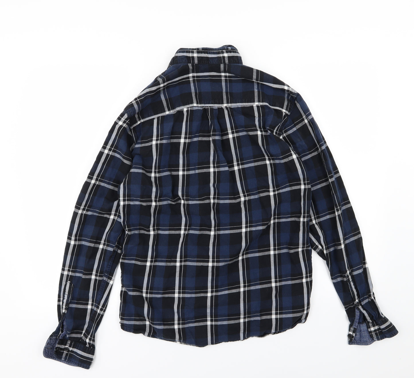 JACK & JONES Mens Blue Striped Woven  Button-Up Size M