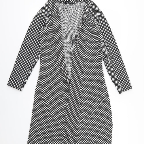 One Touch Womens Black Polka Dot  Jacket Blazer Size 8