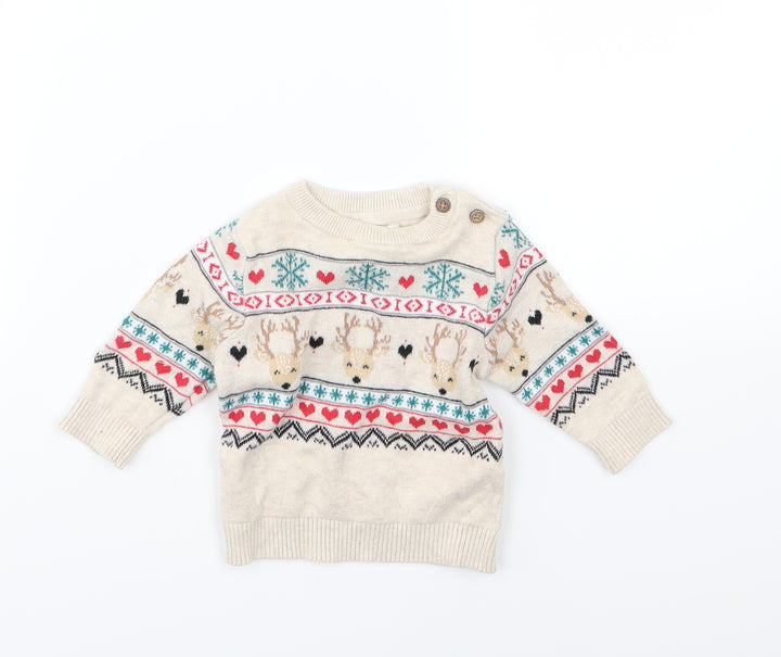 Very Girls Brown  Knit Pullover Jumper Size 0-3 Months  - Winter