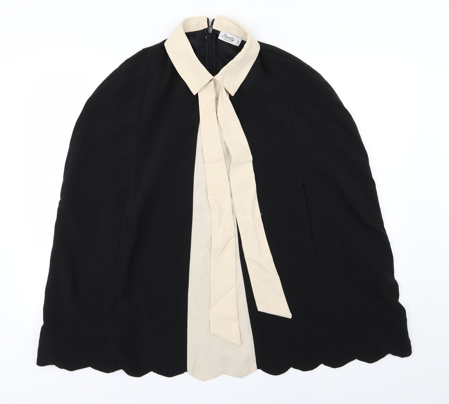 Danity Paris Womens Black  Rayon Jacket Poncho Size S