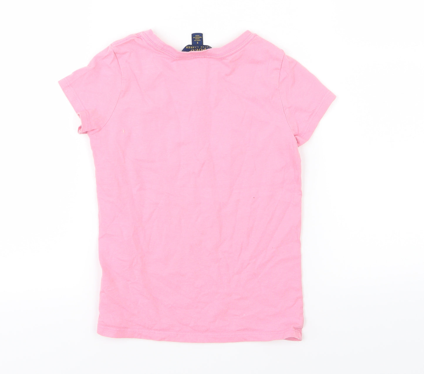 Polo Ralph Lauren Girls Pink  Jersey Basic T-Shirt Size 5 Years