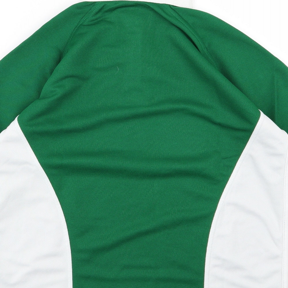 Carta Sport Clothing Boys Green Striped  Basic Polo Size 14-15 Years
