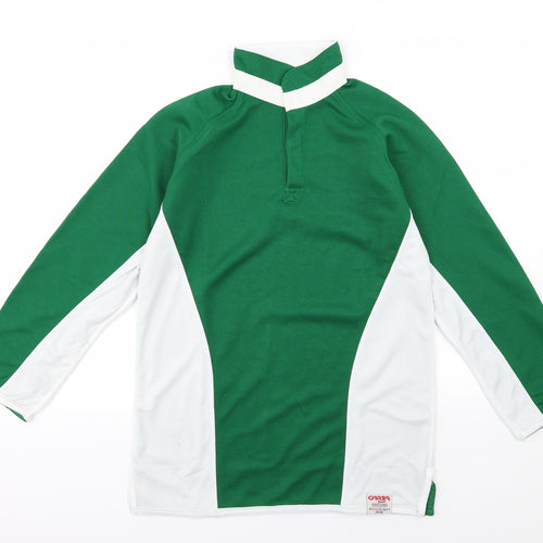Carta Sport Clothing Boys Green Striped  Basic Polo Size 13-14 Years