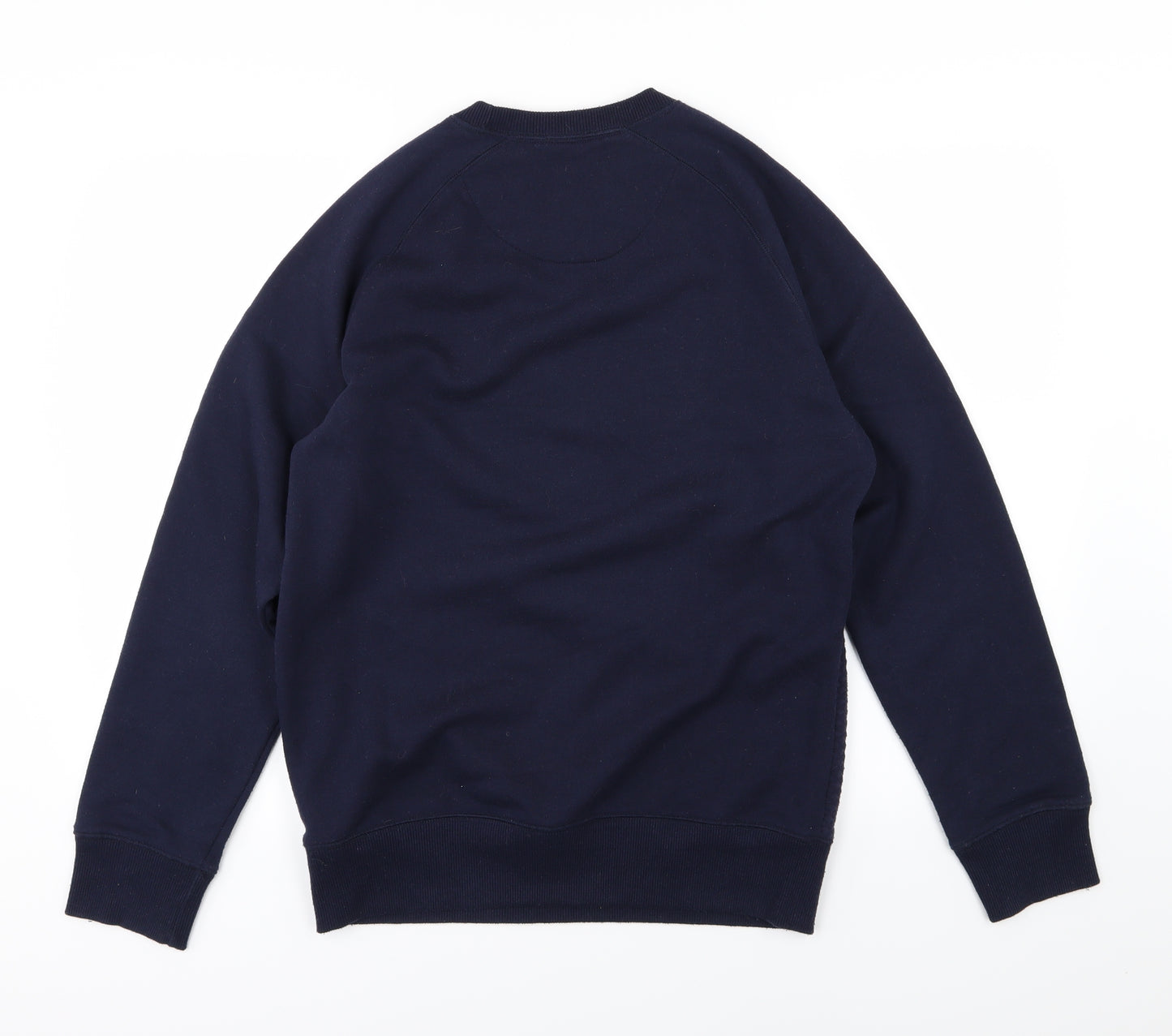 Easy Womens Blue Argyle/Diamond Jersey Pullover Sweatshirt Size M