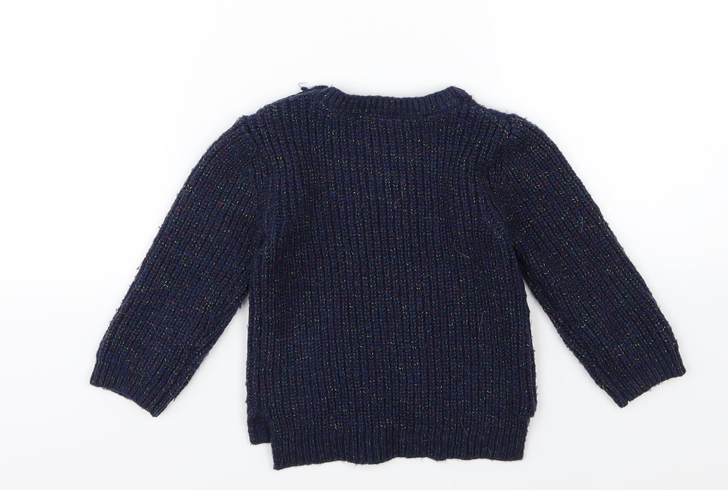 Primark Boys Blue  Knit Pullover Jumper Size 12-18 Months