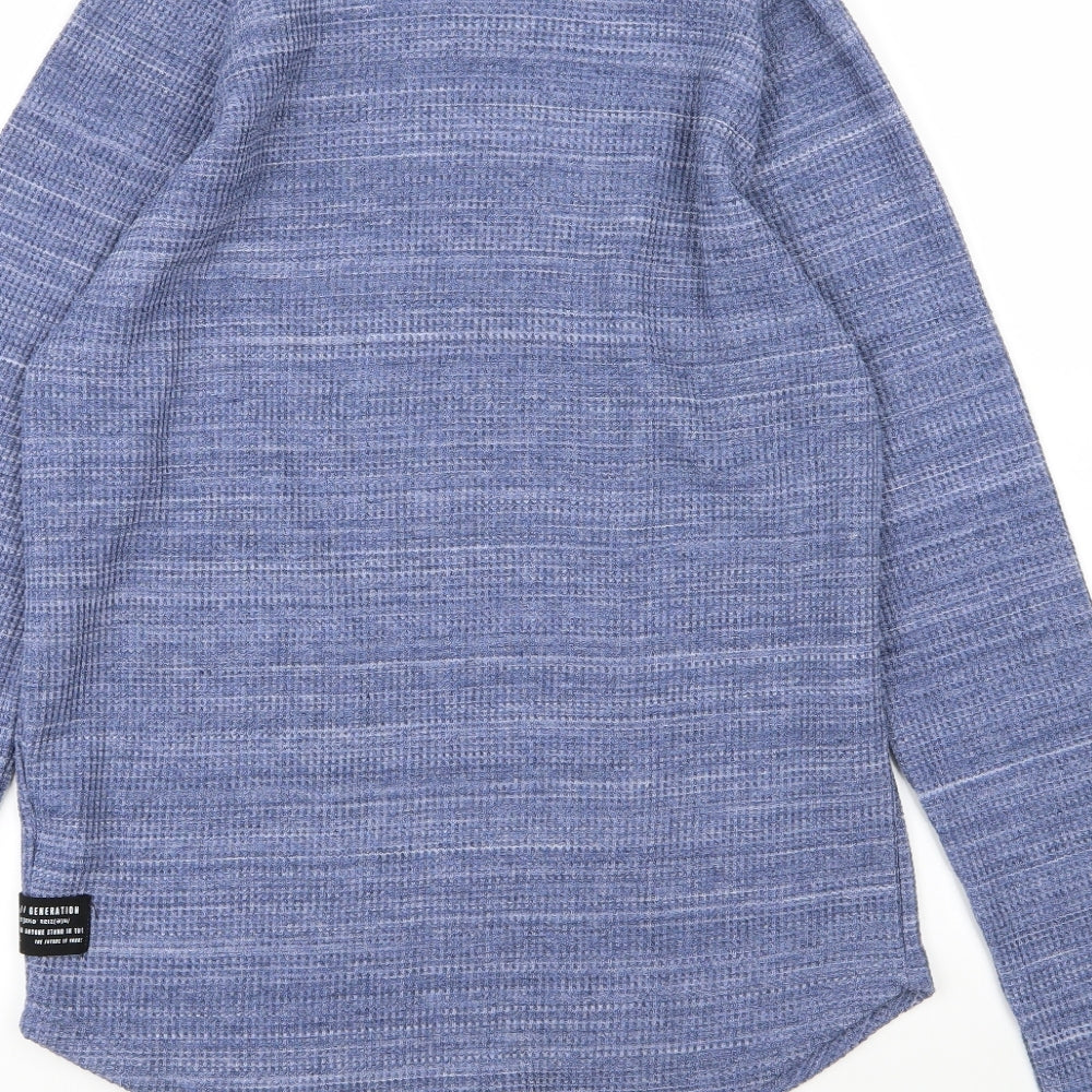 Primark Mens Blue  Knit Pullover Jumper Size L