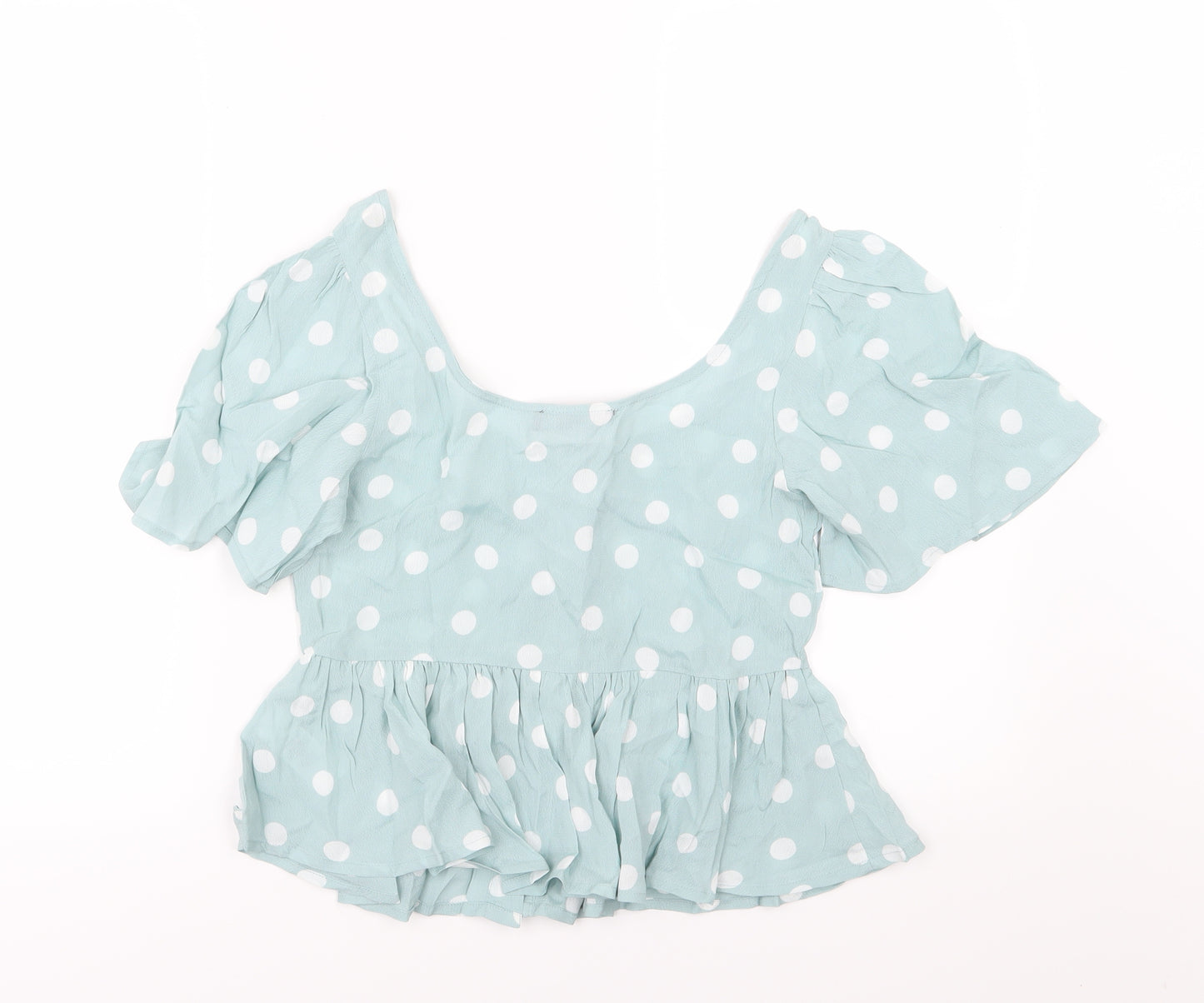 Primark Womens Green Polka Dot  Basic Blouse Size 6