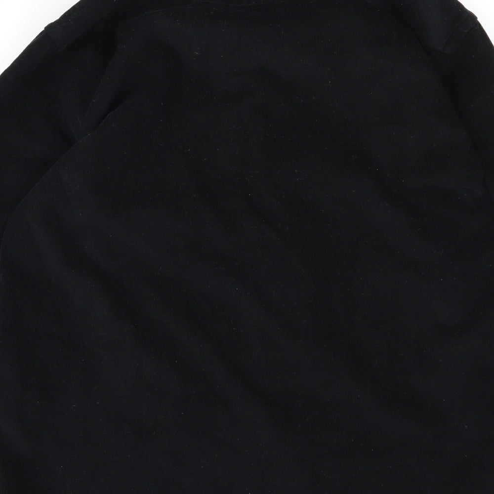 Peter Werth Mens Black  Corduroy  Button-Up Size S