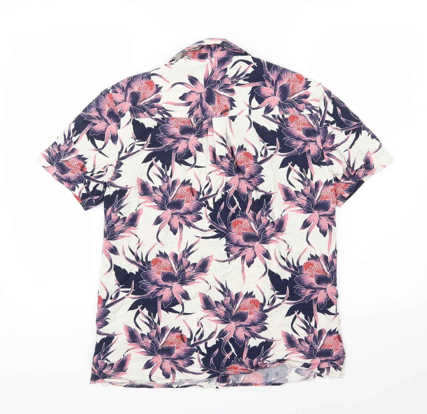 Topman Mens White Floral   Button-Up Size S