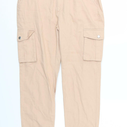 Primark Womens Pink  Denim Straight Jeans Size 10 L27 in - Cargo