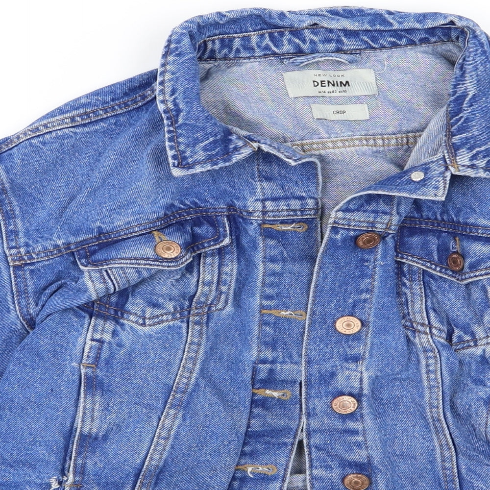 New Look Womens Blue  Denim Jacket  Size 14