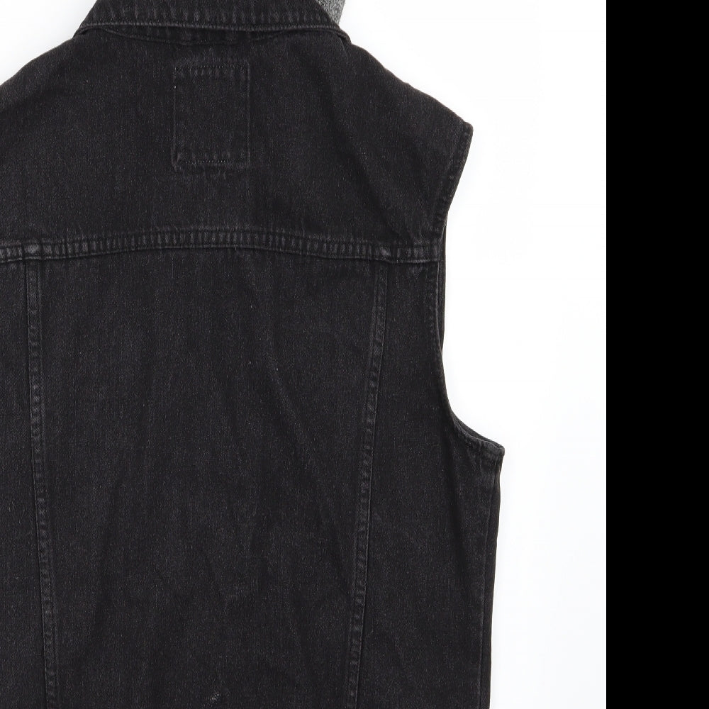 Denim & Co. Mens Black  Denim Jacket  Size L