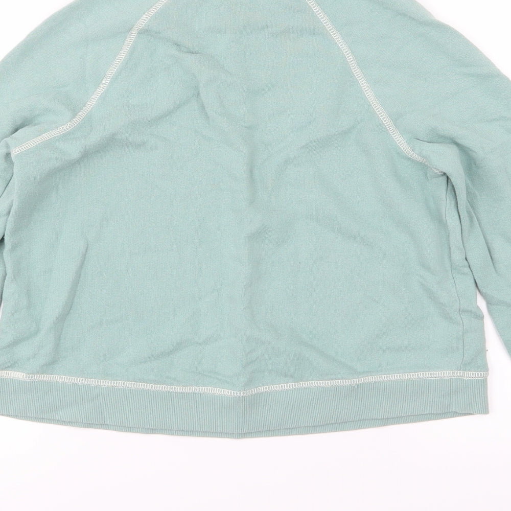 River Island Girls Green  Jersey Pullover Sweatshirt Size 11-12 Years  - Distressed