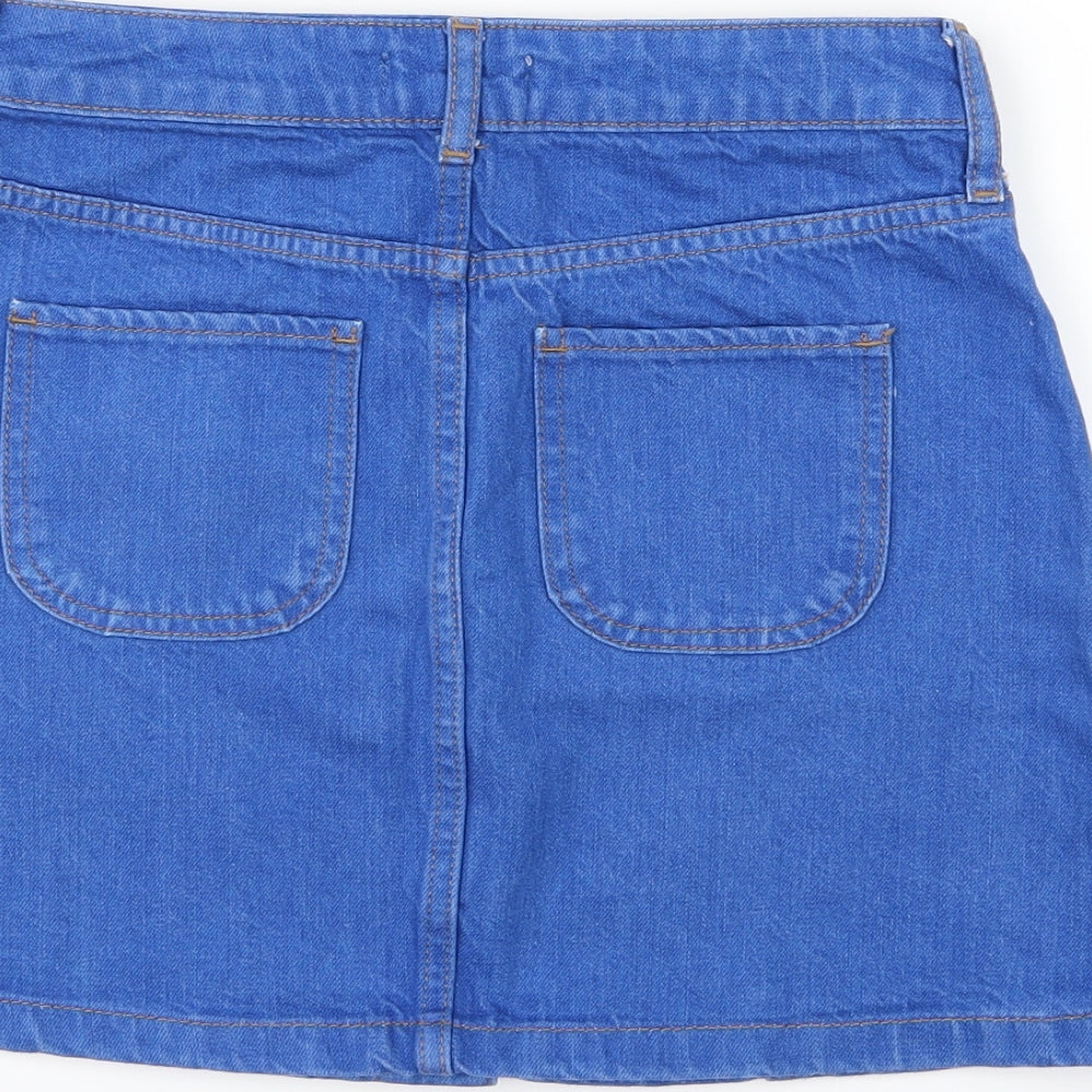 River Island Womens Blue  Denim A-Line Skirt Size 8