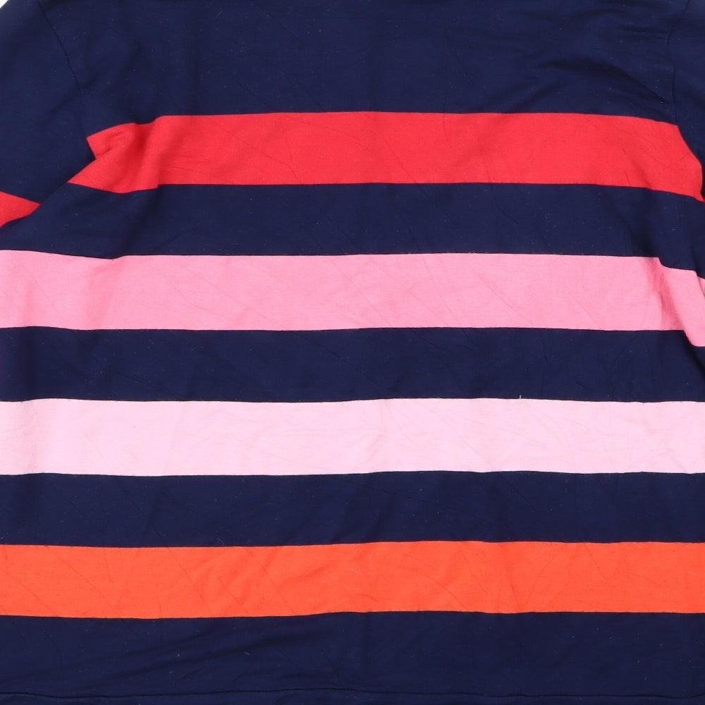 Oasis Womens Multicoloured Striped Jersey Pullover Sweatshirt Size S