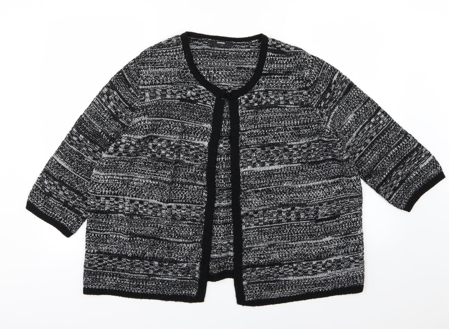 George Womens Black  Knit Cardigan Jumper Size 24