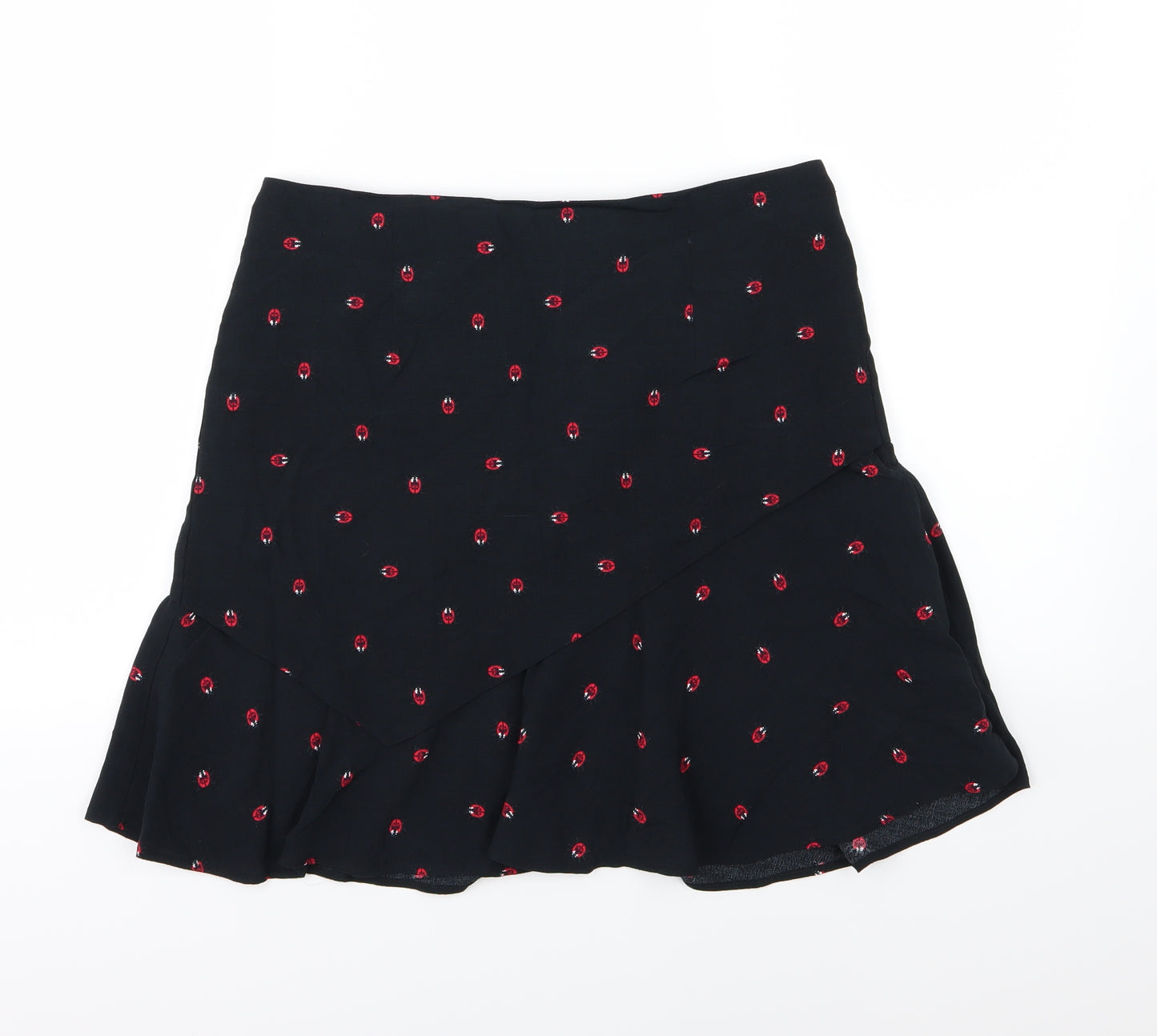NEXT Womens Black  Chiffon A-Line Skirt Size 10  - Ladybird