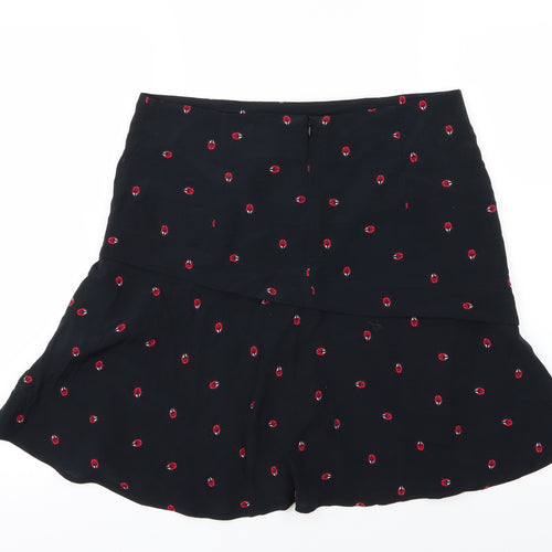 NEXT Womens Black  Chiffon A-Line Skirt Size 10  - Ladybird
