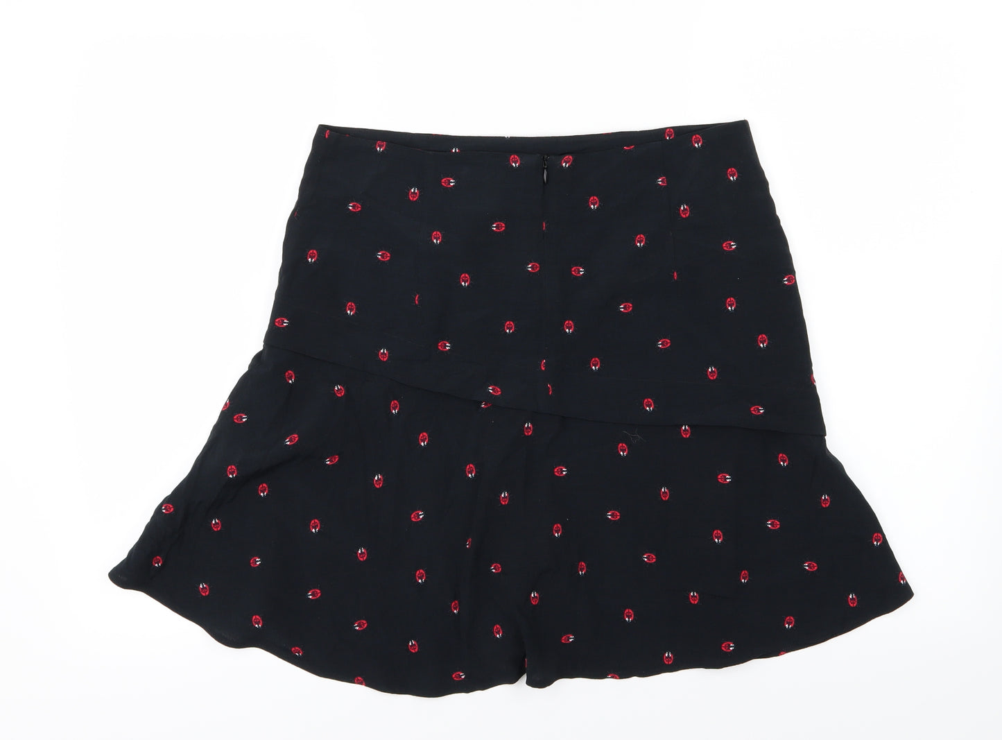 NEXT Womens Black  Chiffon A-Line Skirt Size 10  - Ladybird
