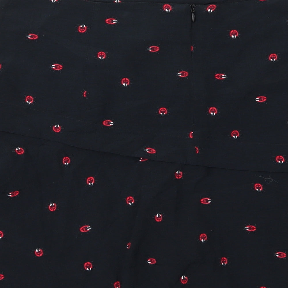 NEXT Womens Black  Chiffon A-Line Skirt Size 10  - Ladybird