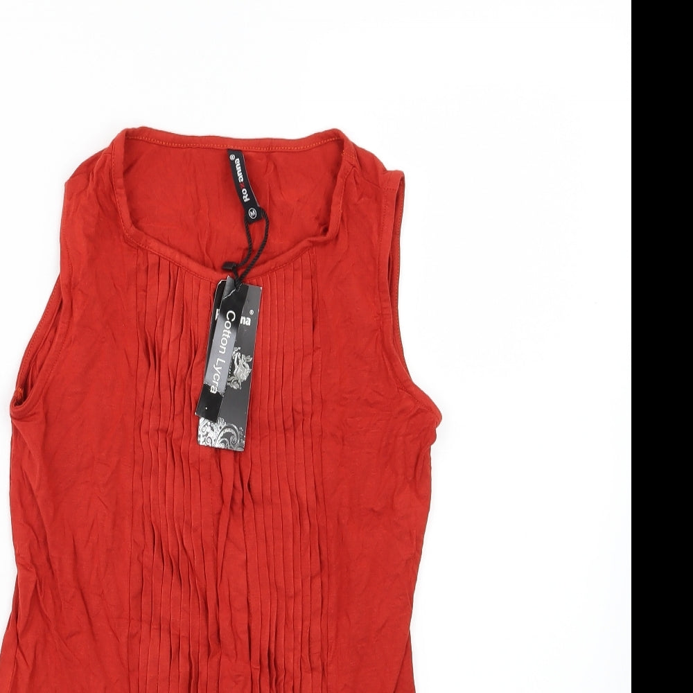 Rozanna Womens Red  Jersey Basic Tank Size M