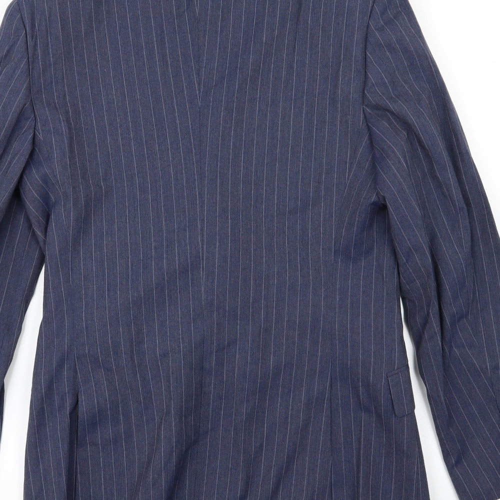 Charles Tyrwhitt Mens Blue Striped  Jacket Suit Jacket Size 38