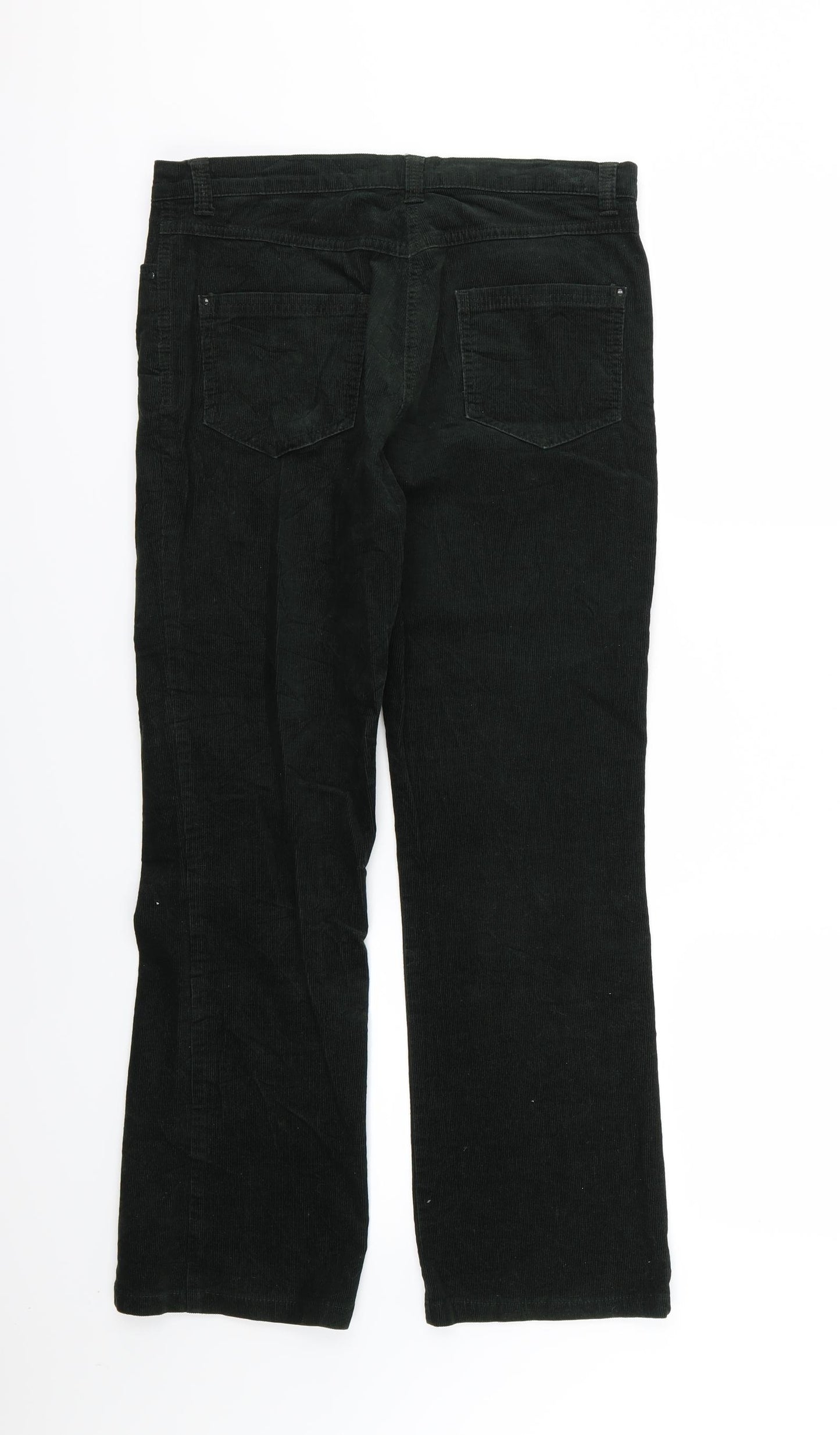 Marks and Spencer Womens Green  Corduroy Bootcut Jeans Size 10 L28 in