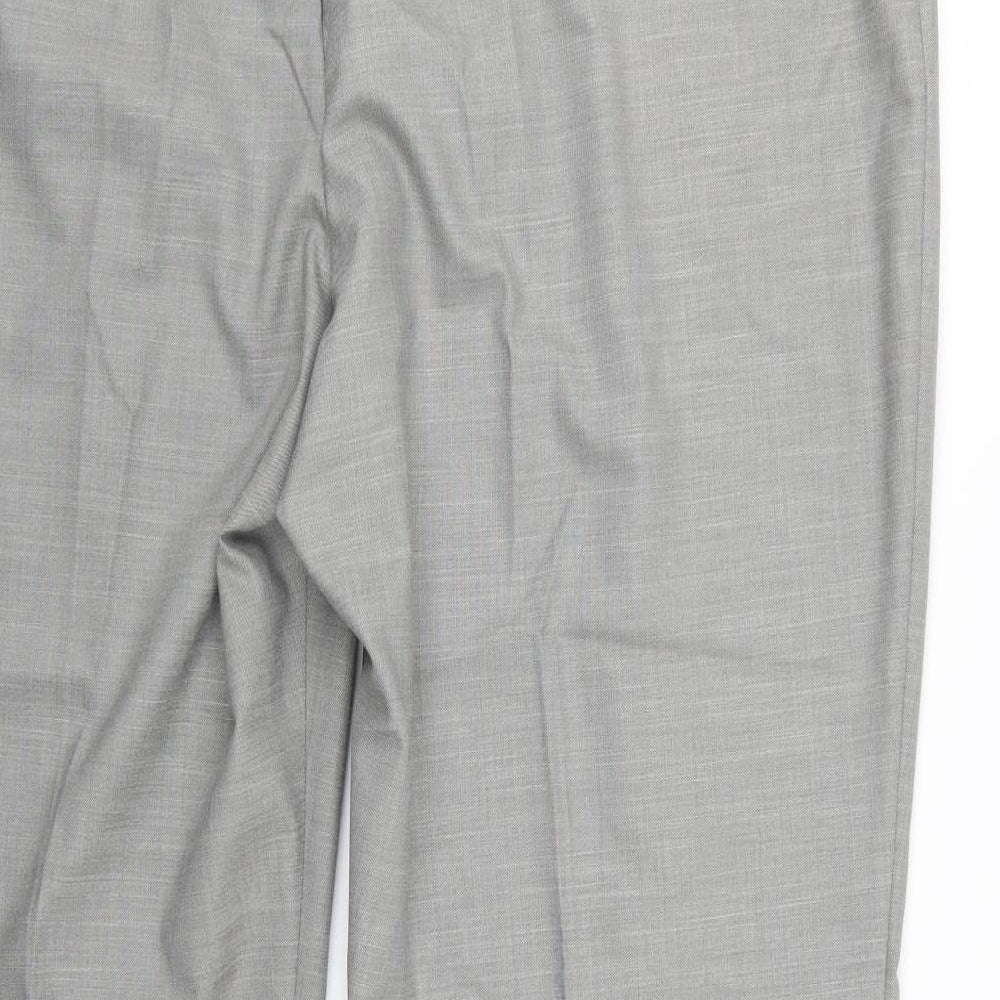 Marks and Spencer Womens Grey  Rayon Trousers  Size 24 L30 in