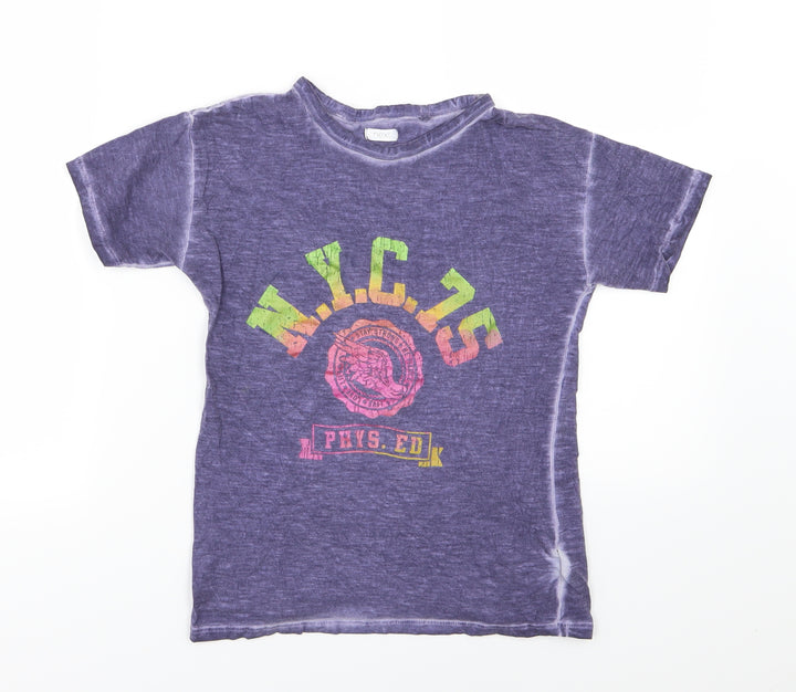 NEXT Girls Purple Jersey Basic T-Shirt Size 9 Years