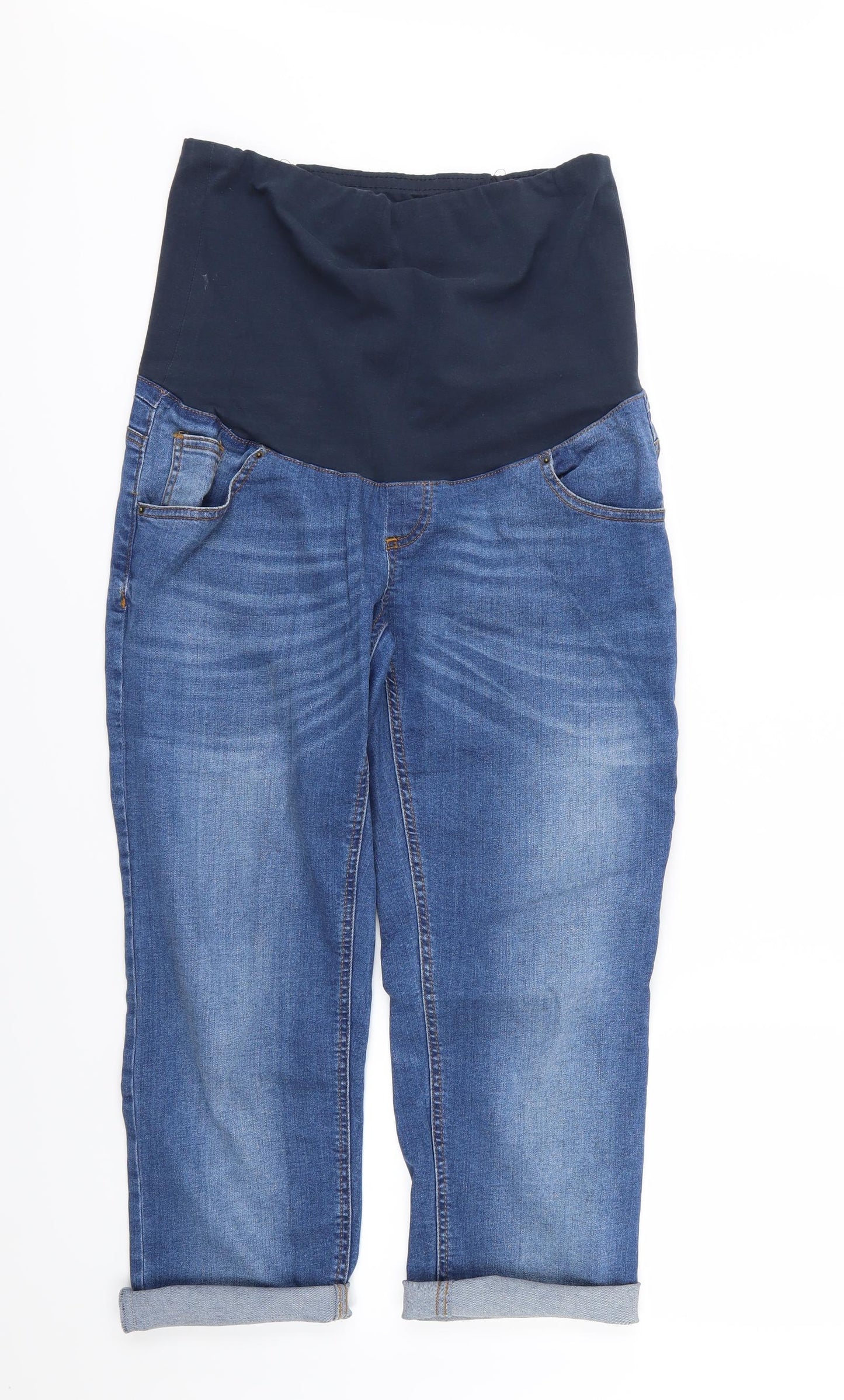 Blooming Marvellous Womens Blue  Denim Cropped Jeans Size 12 L22 in