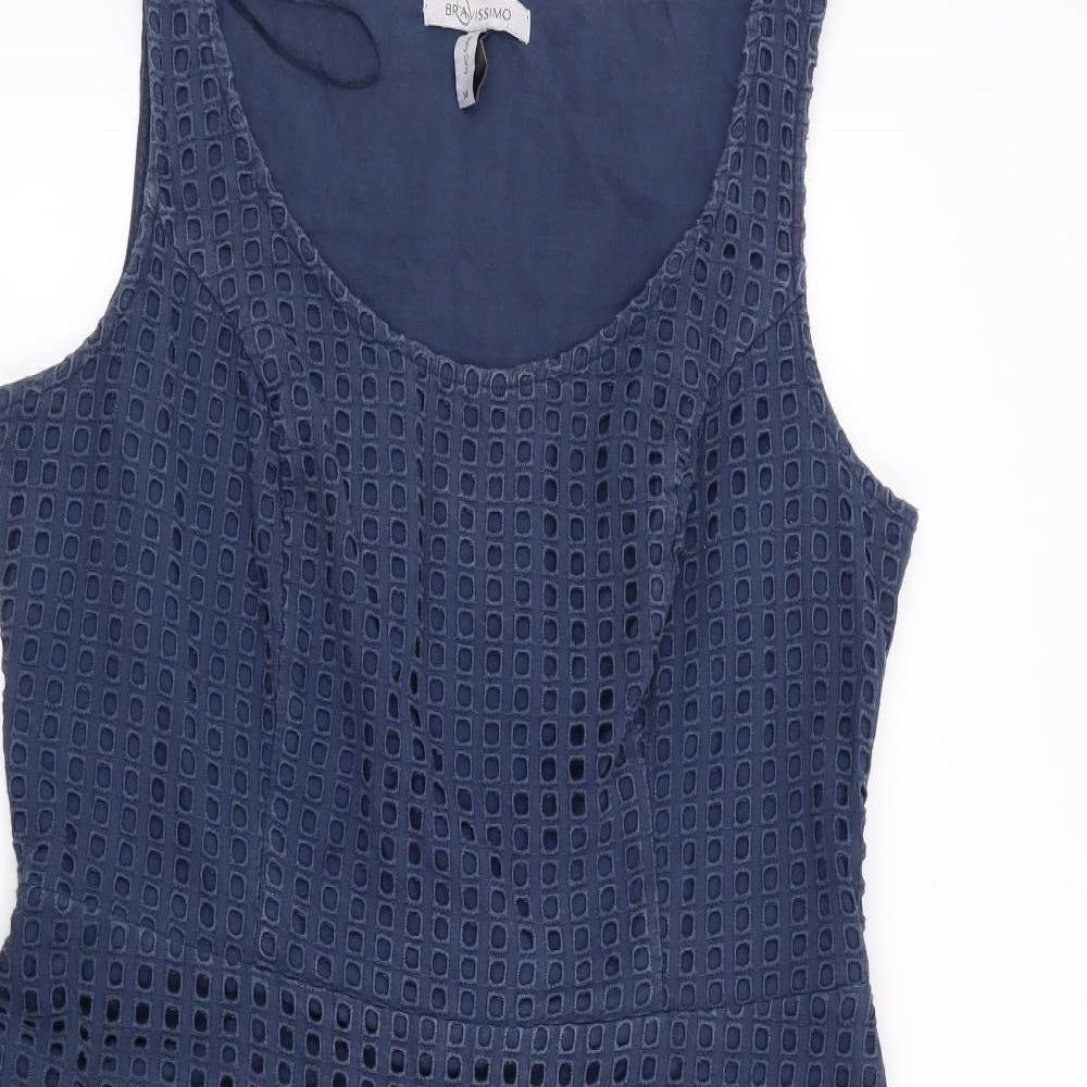 Bravissimo Womens Blue Geometric  Skater Dress  Size 14