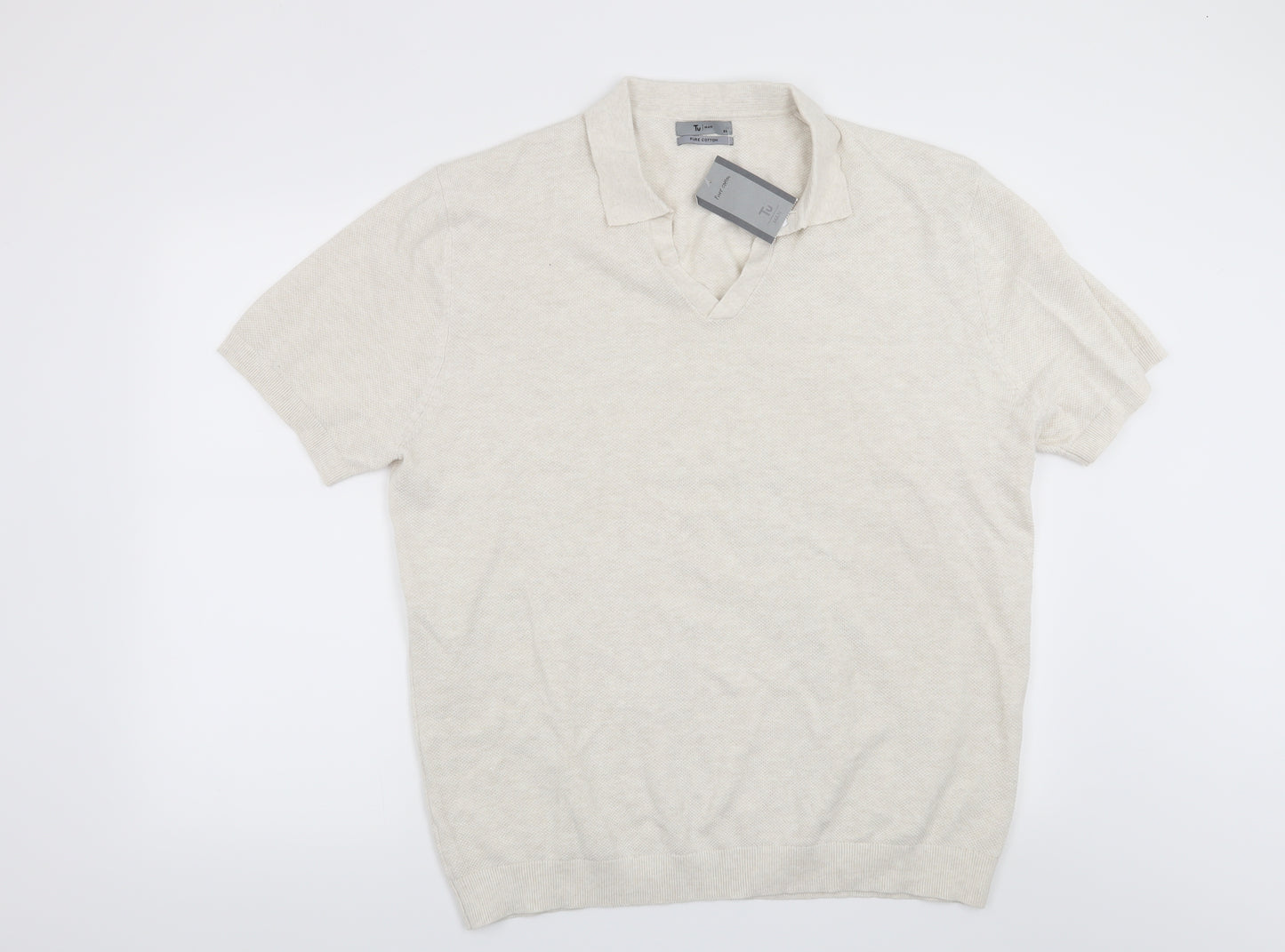 TU Mens Beige   Pullover Jumper Size XL