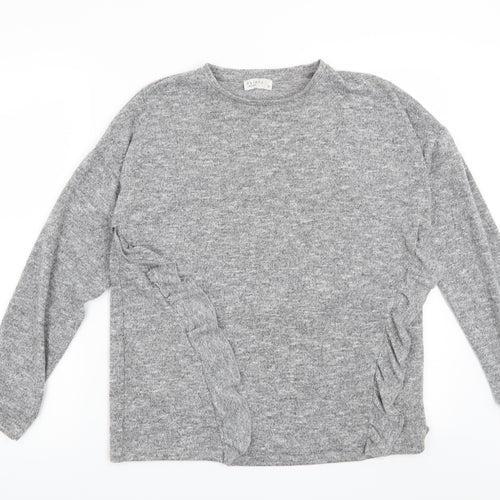 Papaya Womens Grey   Henley Sweatshirt Size 10