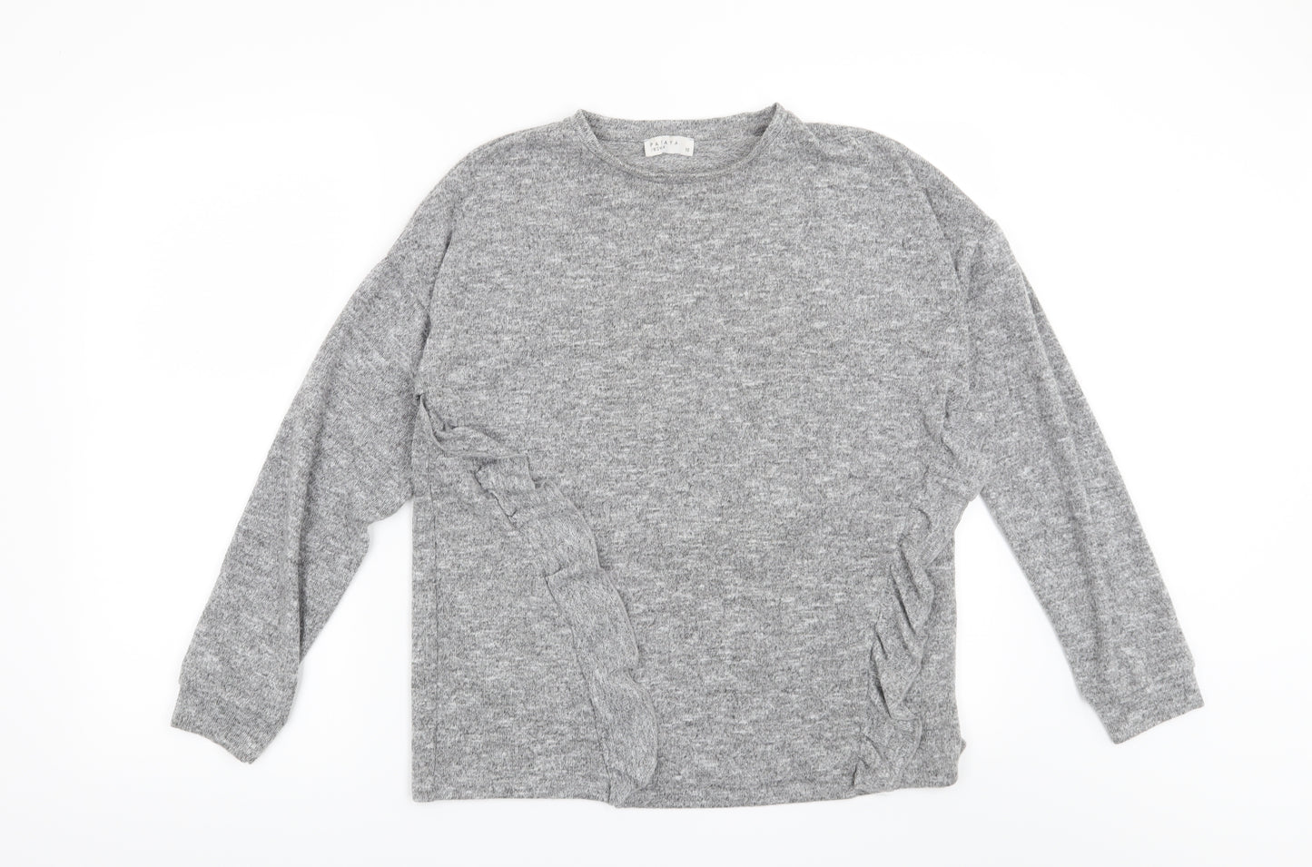 Papaya Womens Grey   Henley Sweatshirt Size 10
