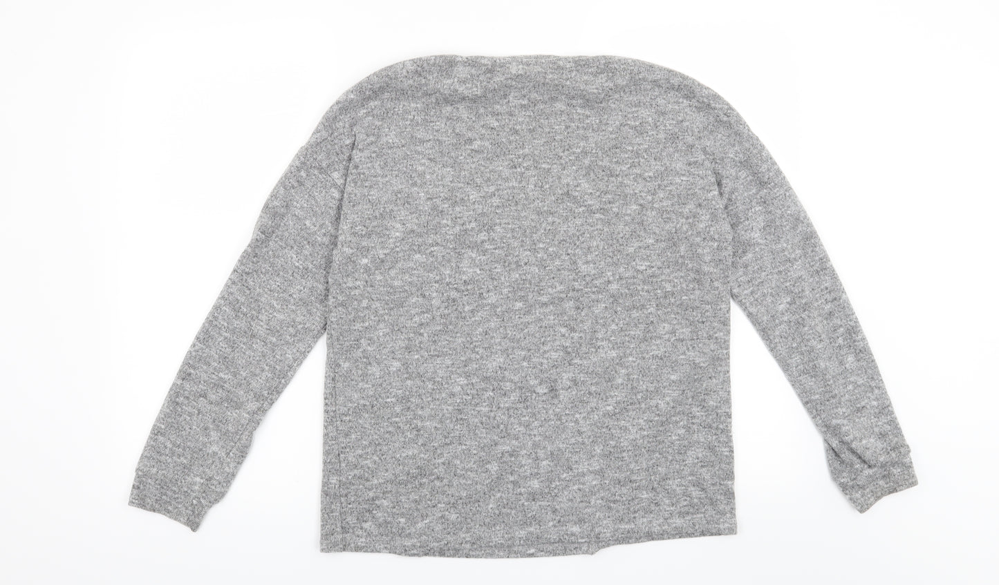 Papaya Womens Grey   Henley Sweatshirt Size 10