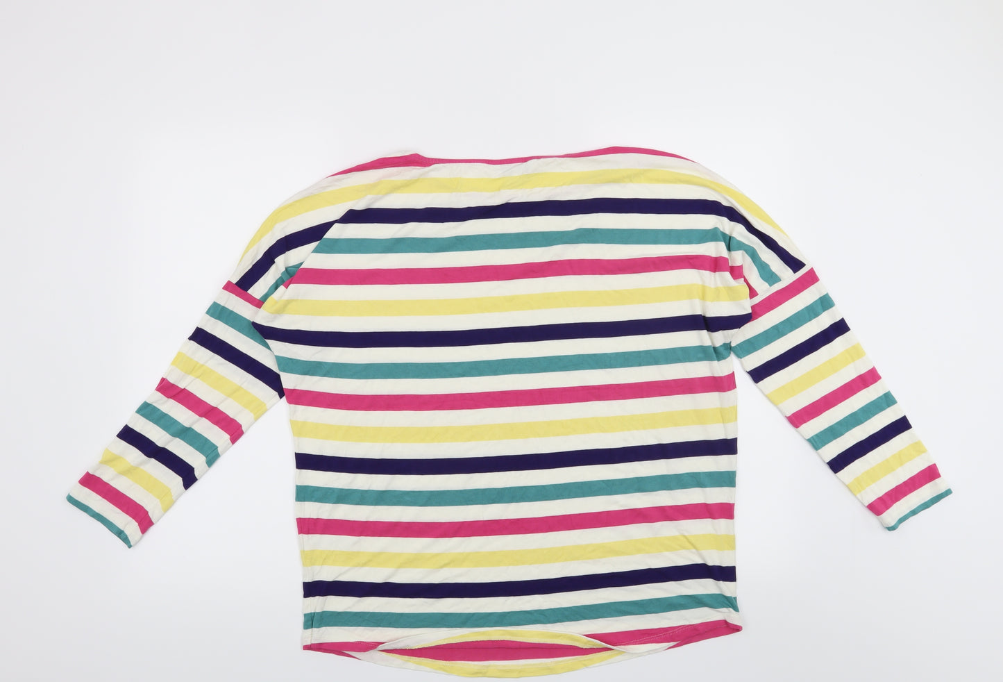 NEXT Womens White Striped  Basic Blouse Size 16