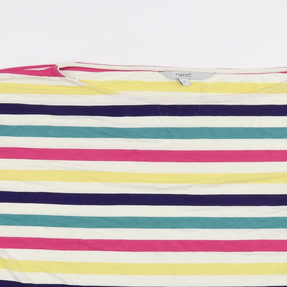 NEXT Womens White Striped  Basic Blouse Size 16