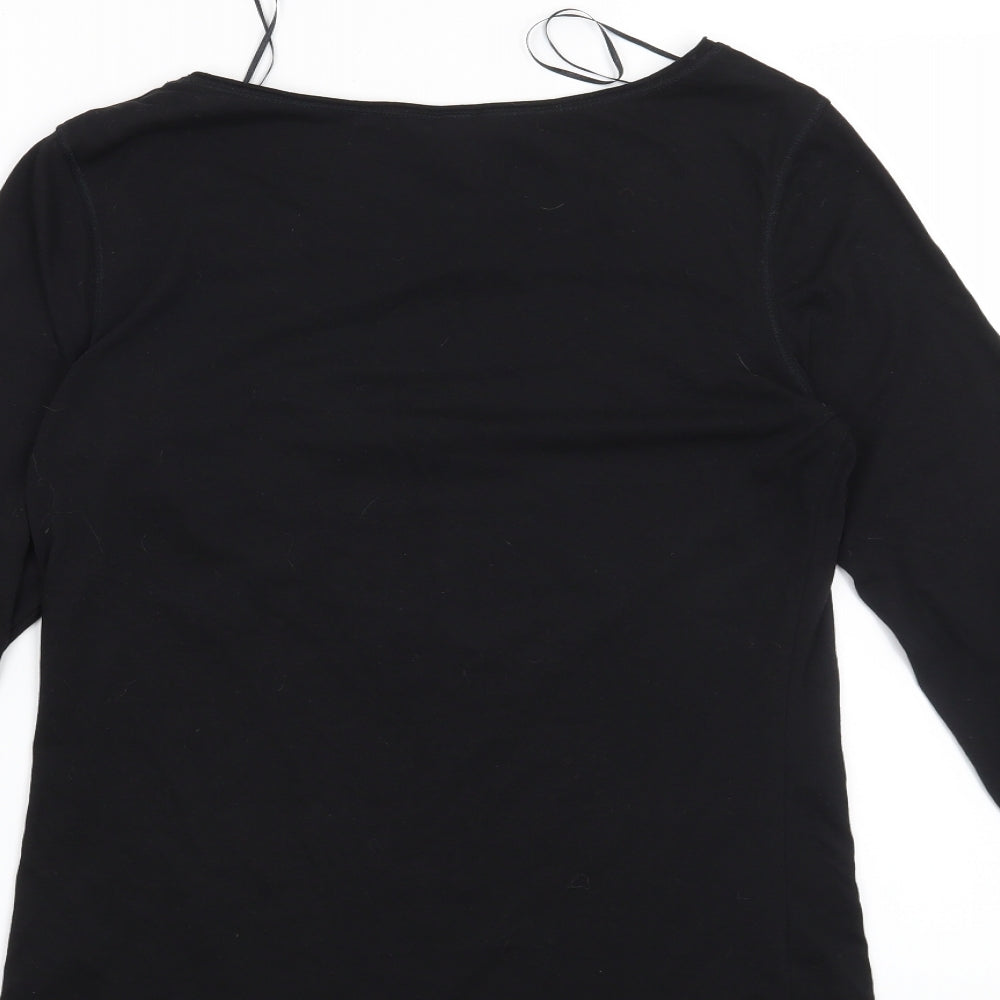 George Womens Black   Basic T-Shirt Size 12