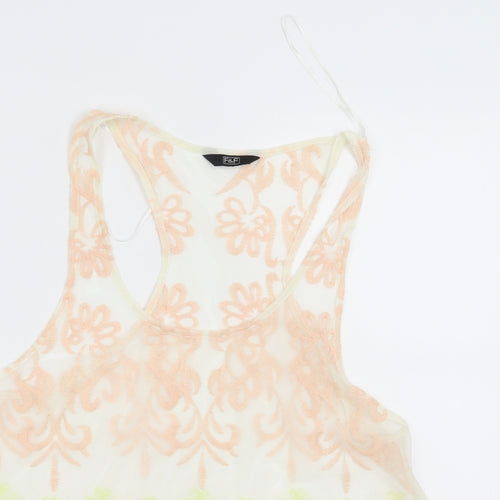 F&F Womens Beige Geometric  Basic Blouse Size 14