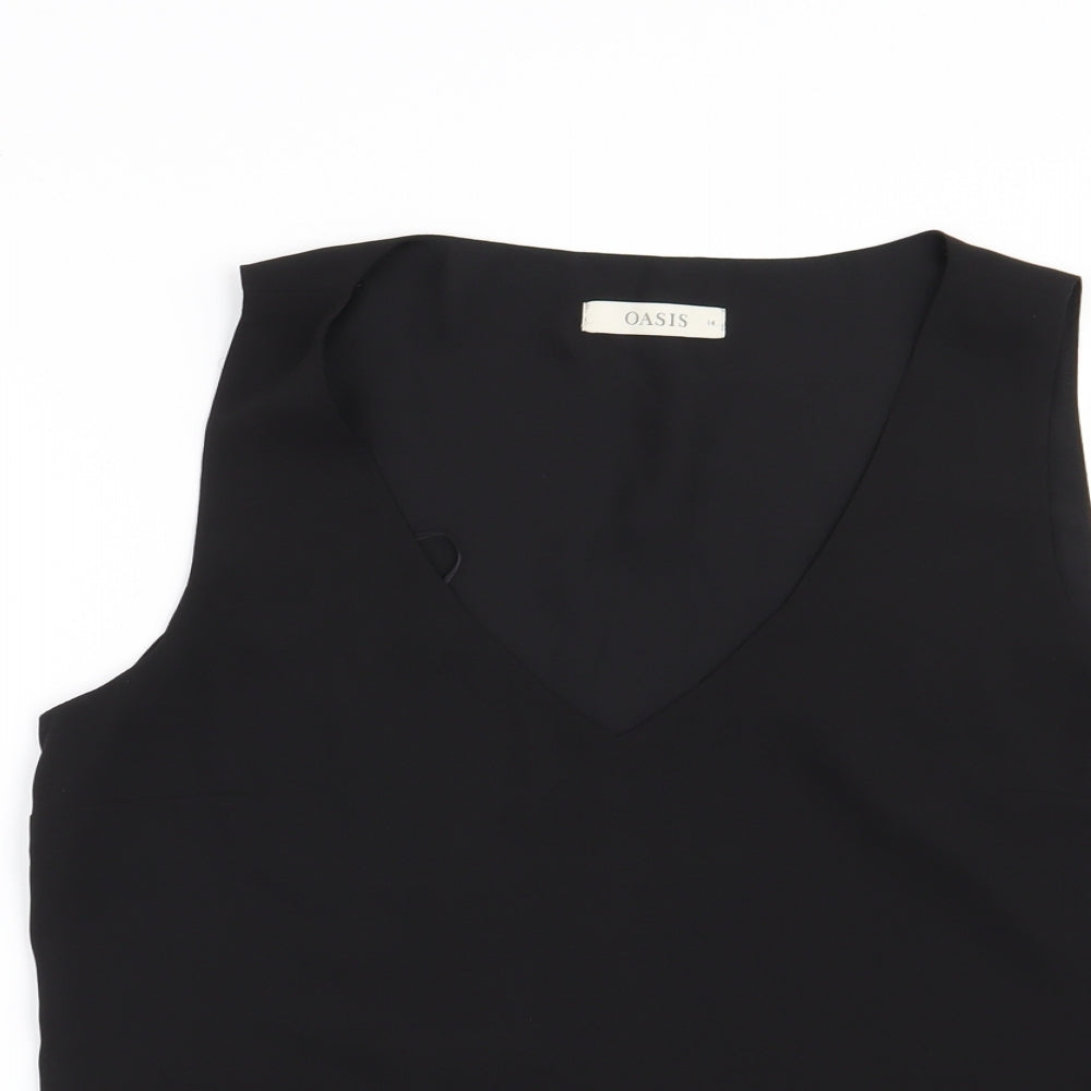 Oasis Womens Black   Basic Blouse Size 14