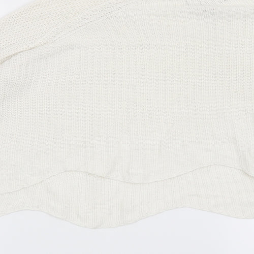 New Look Womens White   Pullover Jumper Size M