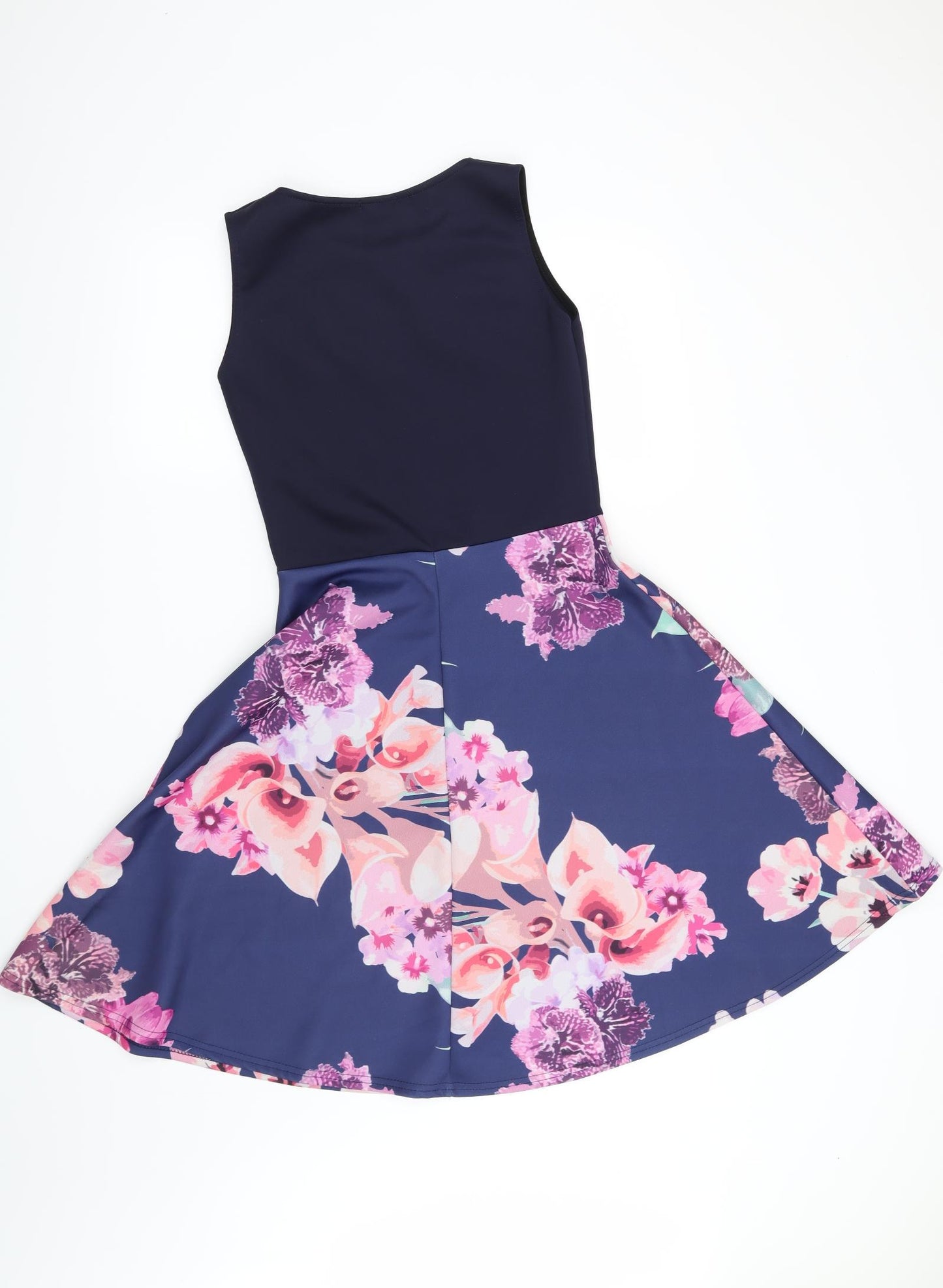 Want That Trend Womens Blue Floral  Fit & Flare  Size 10