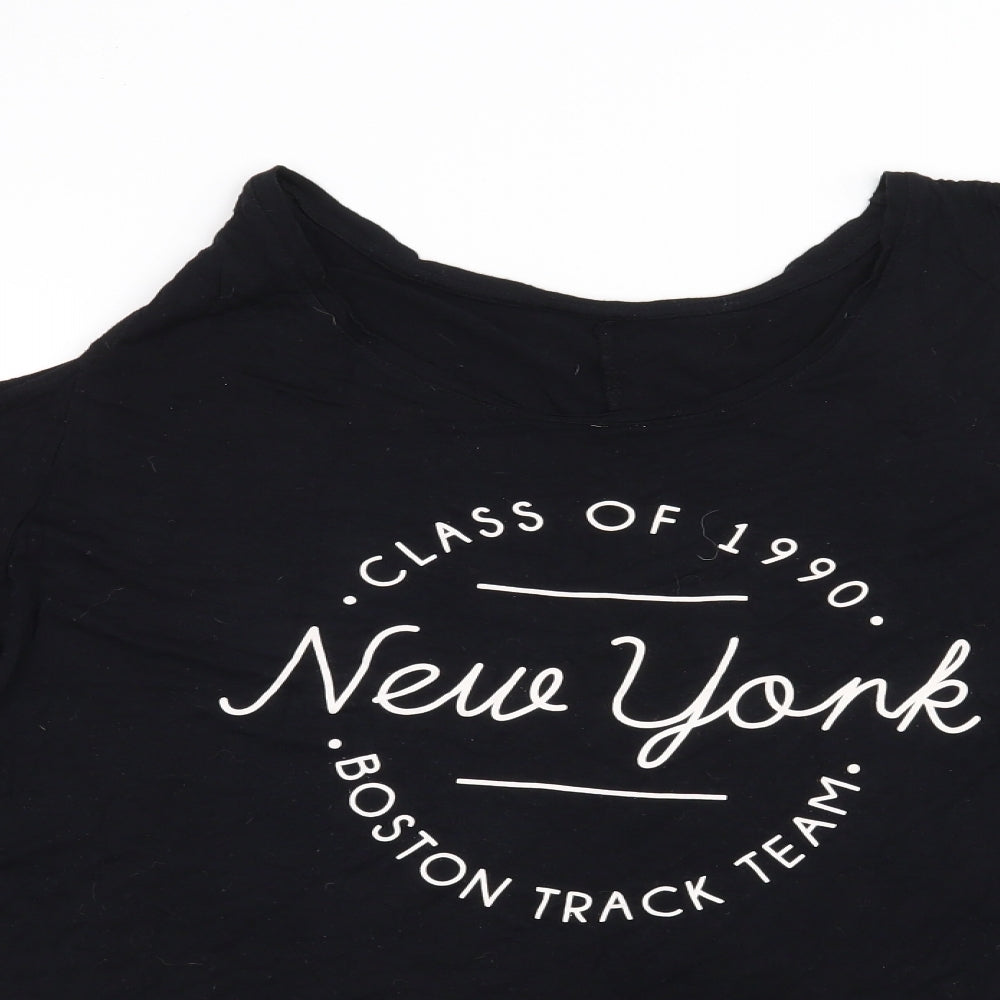 Yours Womens Black   Basic T-Shirt Size 22  - Class of 1990 New York