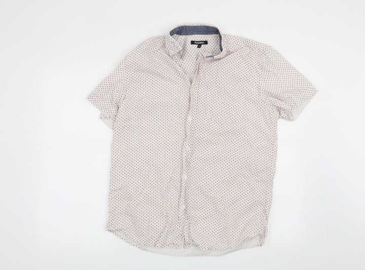 Peacocks Mens White Paisley   Button-Up Size M