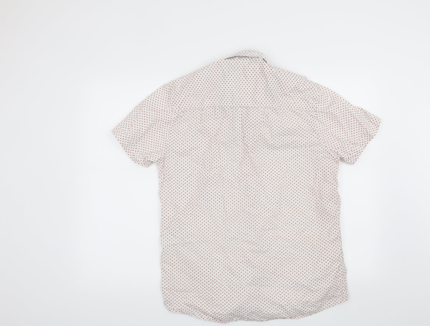 Peacocks Mens White Paisley   Button-Up Size M