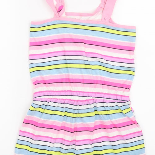 George Girls Pink Striped  Playsuit One-Piece Size 9-10 Years
