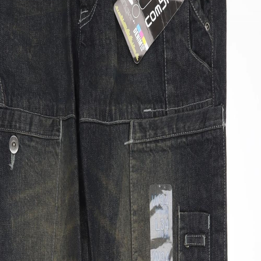 Denim CO Mens Blue   Straight Jeans Size 34 in L34 in