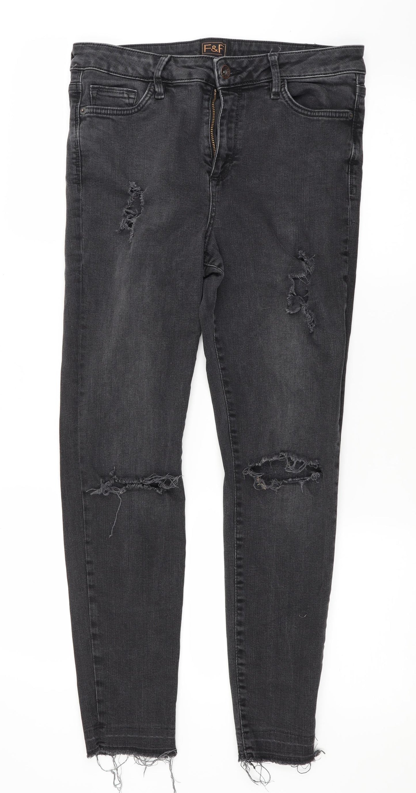 F&F Womens Black   Skinny Jeans Size 30 in L24 in