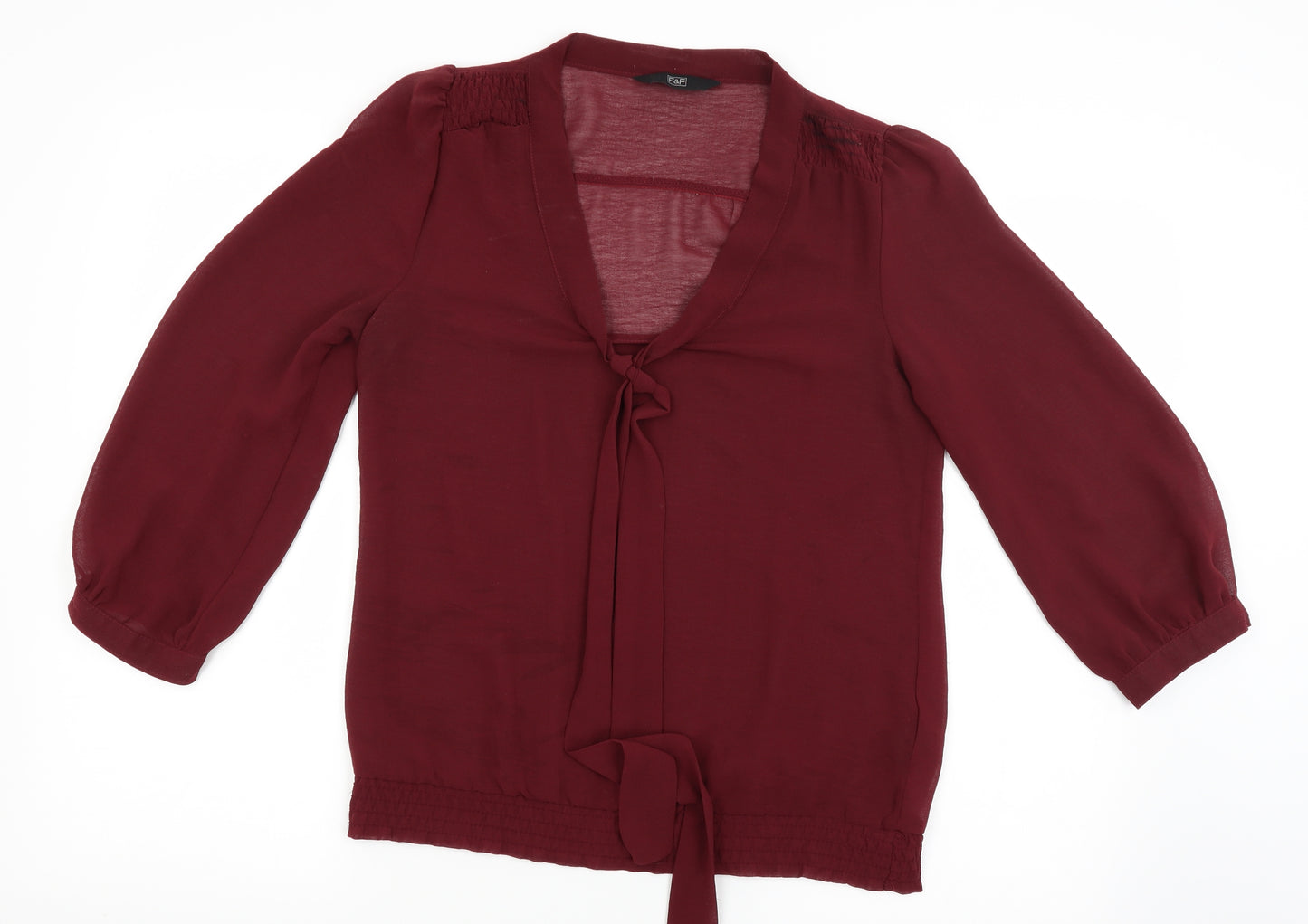 F&F Womens Red   Basic Blouse Size 10