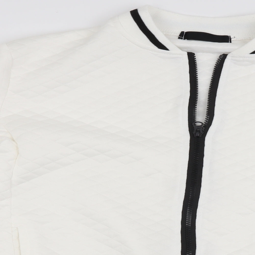 Preworn Womens Ivory Check  Jacket  Size L